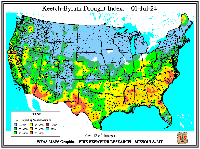 WFAS - Keetch-Byram Drought Index